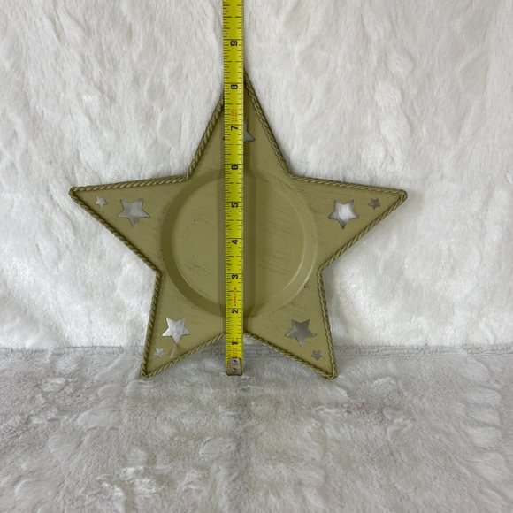 Metal country farmhouse Star candle jar base - Picture 4 of 5
